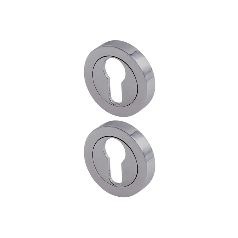 Euro Escutcheon 52mm Satin Chrome Pair