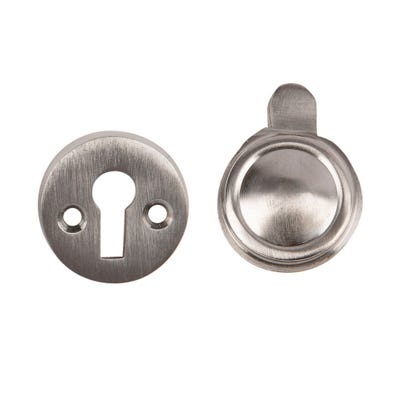 Covered And Open Escutcheon Front Door 32mm Satin Chrome Set