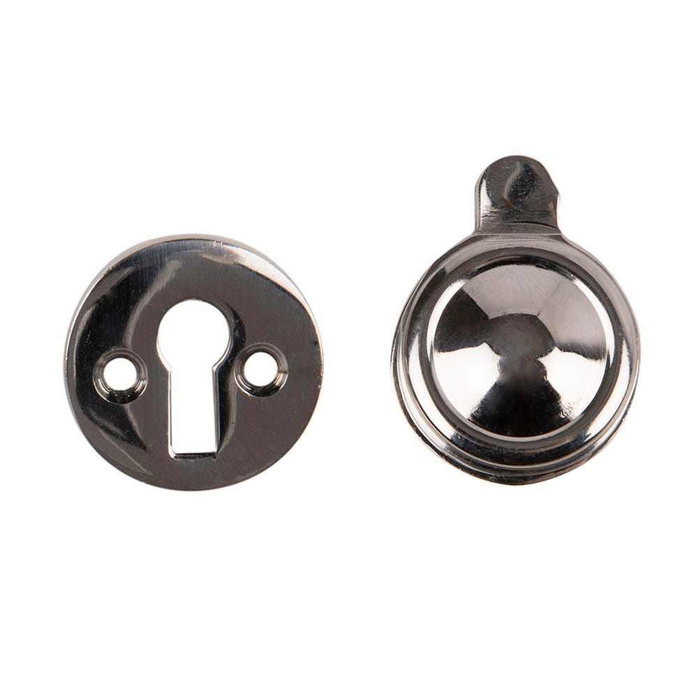 Covered And Open Escutcheon Front Door 32mm Chrome Set