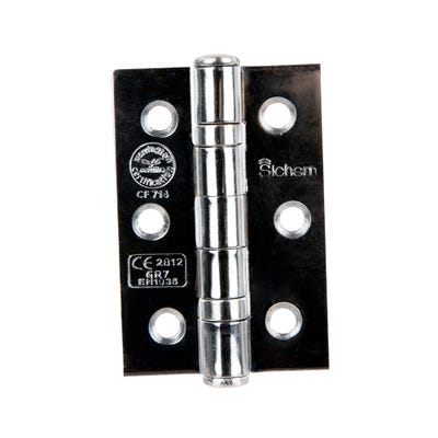 Ce7 Ball Bearing Hinges 76 x 51mm Polished Chrome Pair