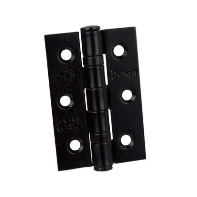 Ce7 Ball Bearing Hinges 76 x 51mm Matt Black Pair
