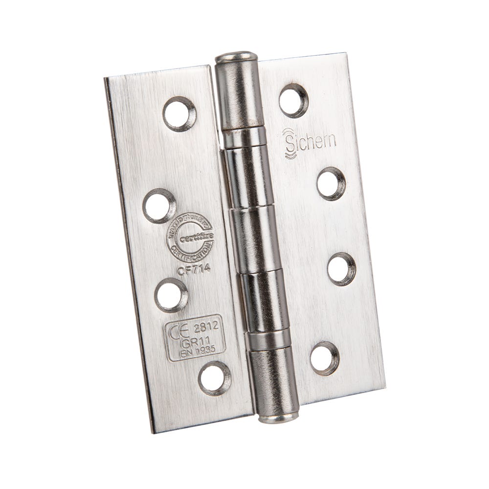 Ce11 Ball Bearing Hinges 100 x 76mm Satin Chrome Pair