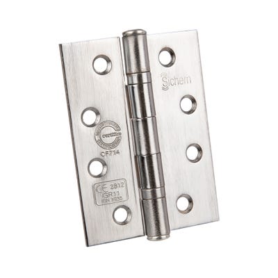 Ce11 Ball Bearing Hinges 100 x 76mm Satin Chrome Pair