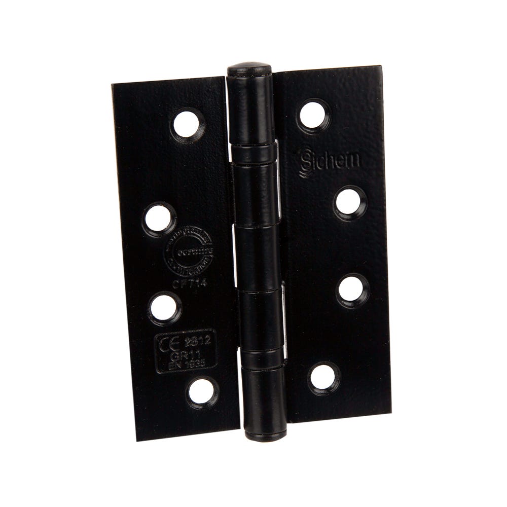 Ce11 Steel BB Hinges 100 x 76mm Matt Black Pair