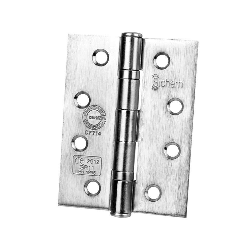 Ce11 Steel BB Hinges 100 x 76mm Satin Chrome Boxed