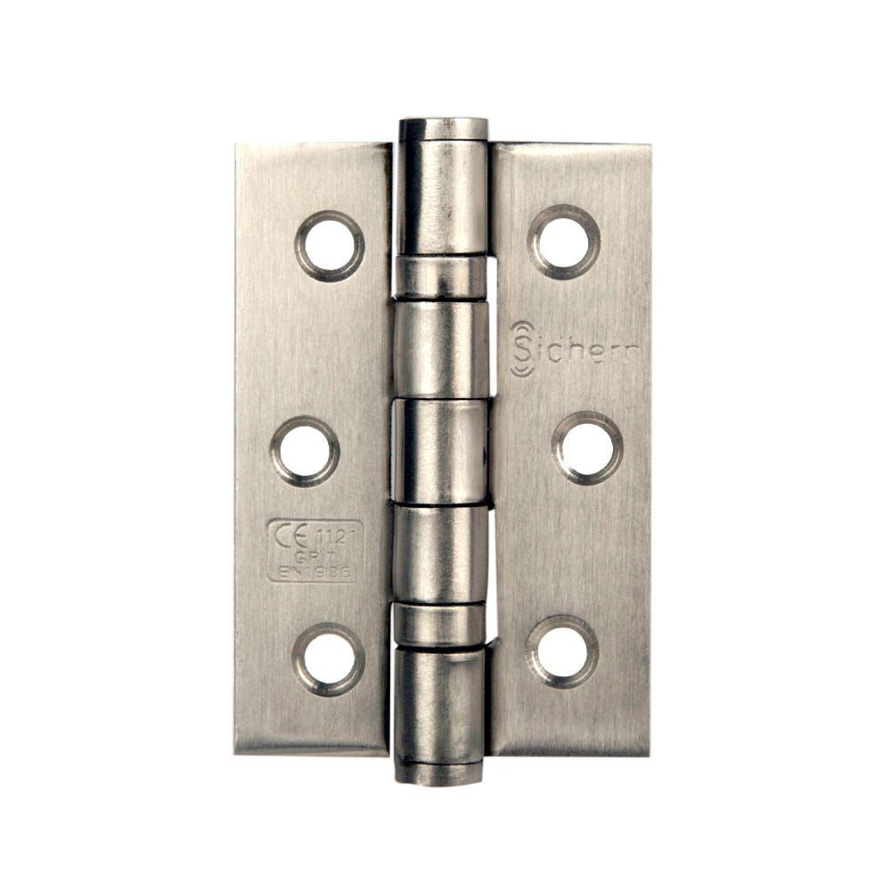 Ce7 Stainless Steel BB Hinges 76 x 51mm Satin Pair