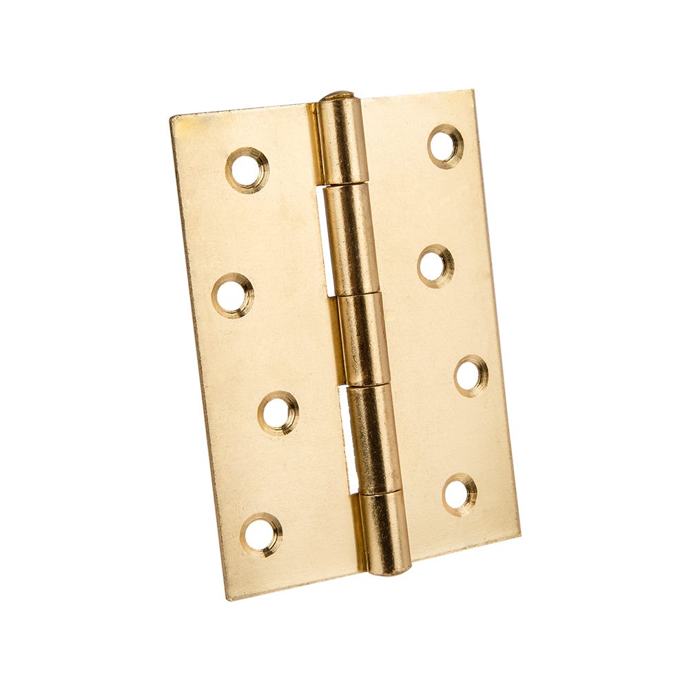 Light Butt Hinges 100mm Brass Pair