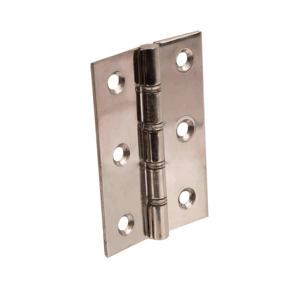 Stainless Steel Washered Butt Hinges 76 x 51mm Polished Chrome