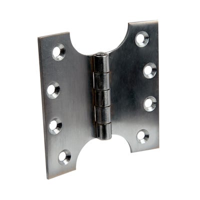 Parliament Hinge 100mm Satin Chrome Pack of 2