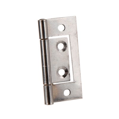 Flush Hinges 50mm Chrome Pair