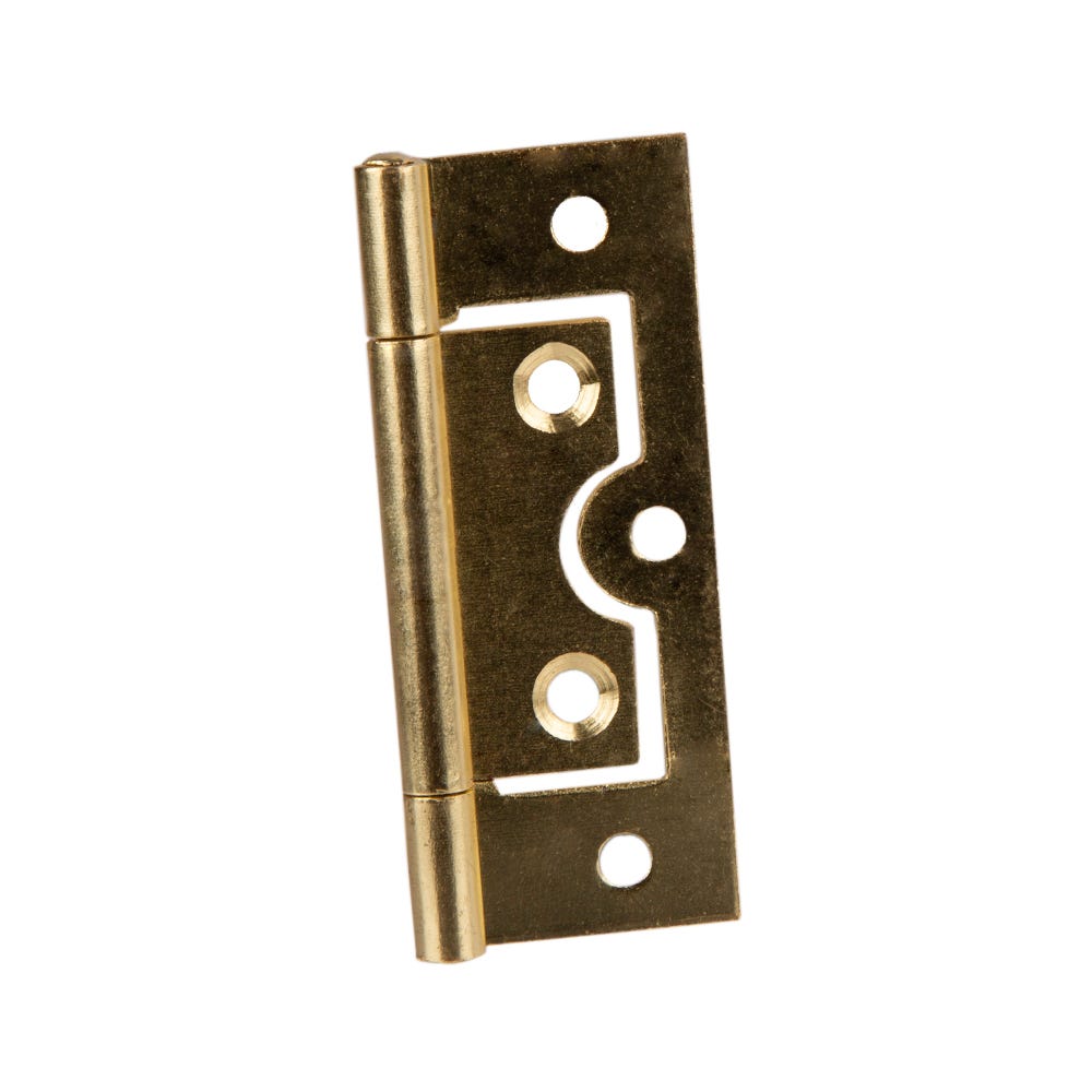 Flush Hinges 60mm Brass Pair