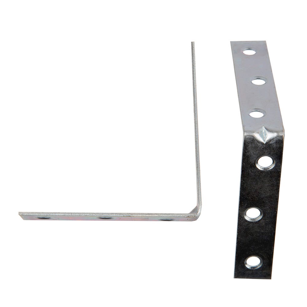 L Bracket Corner Brace 76mm Bright Zinc Pack of 4