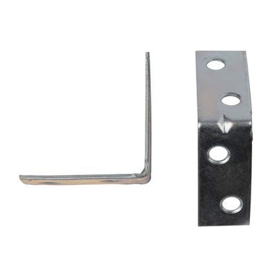 L Bracket Corner Brace 40mm Bright Zinc Pack of 20
