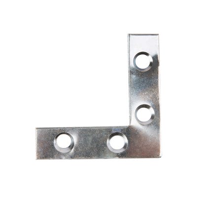 L Bracket Corner Brace 50mm Bright Zinc Pack of 4