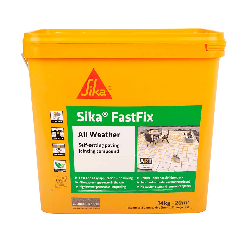 Product image for Sika FastFix All Weather Jointing Compound 14kg Deep Grey