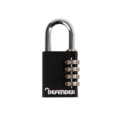 DFCOMBI40 Squire Defender 40MM Black Diecast Combination Padlock