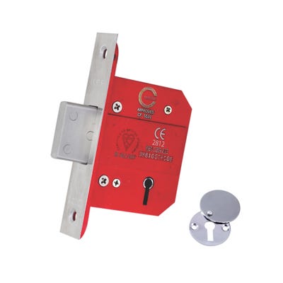 5 Lever Dead Lock Fd Certifire 63mm Satin Stainless