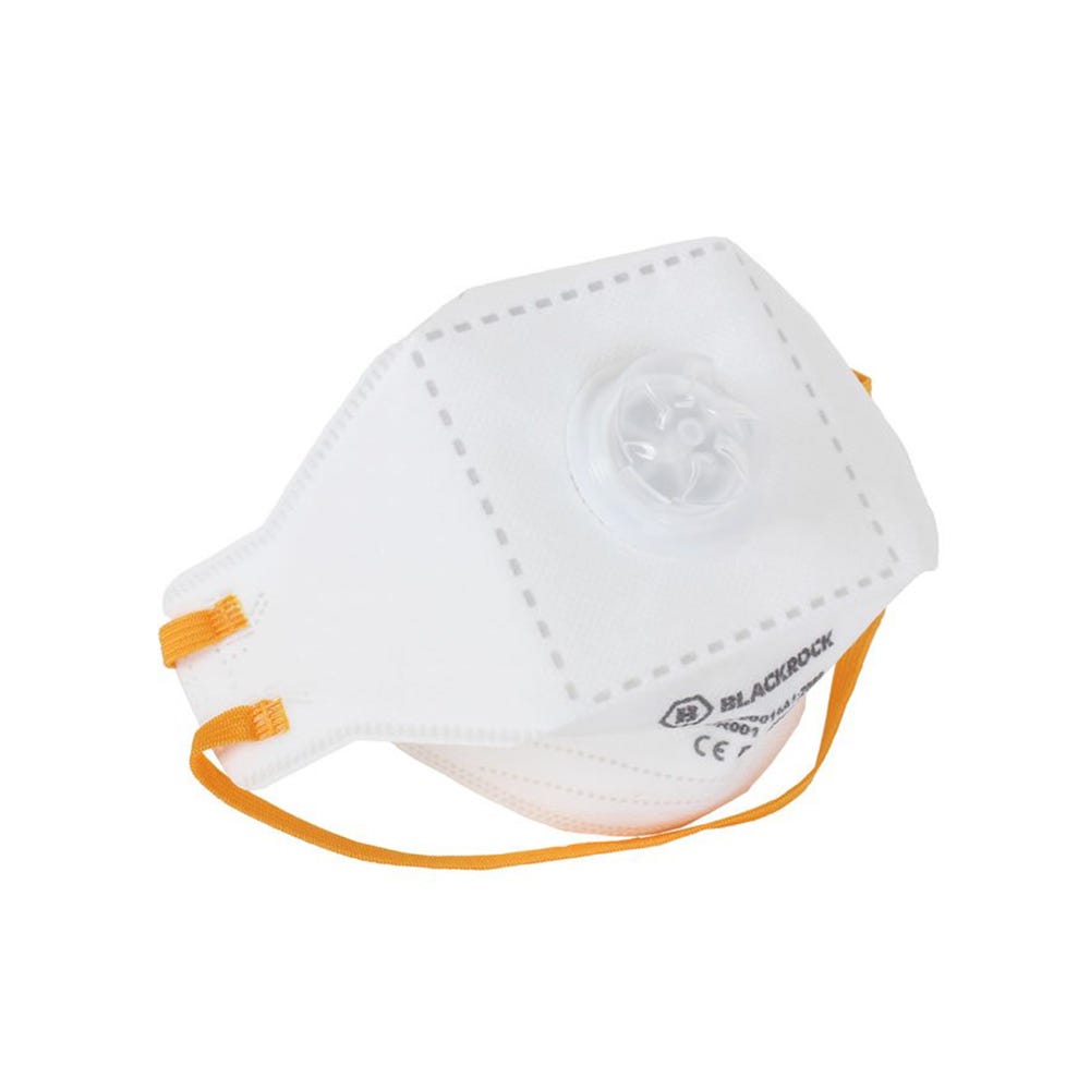 Blackrock FFP2 Fold Flat Valved Dust Mask Pack of 20