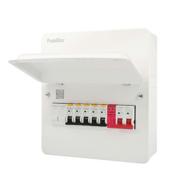 FuseBox 7 Way Loaded Consumer Unit with SPD + 5 RCBOs
