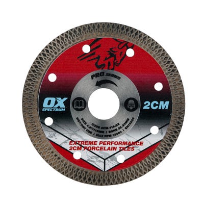 OX Pro 2cm Porcelain Cutting Disc - 115/22.2mm