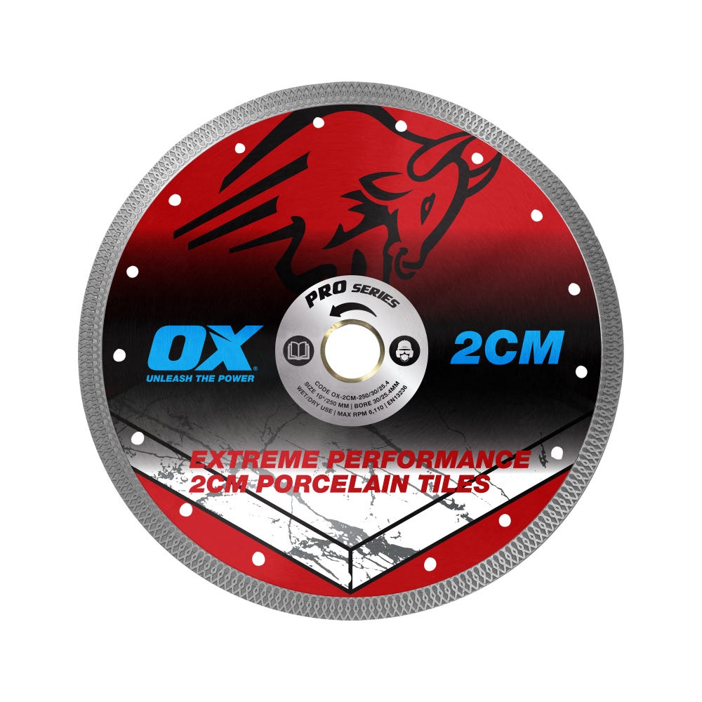 OX Pro 2cm Porcelain Cutting Disc - 230/22.2mm
