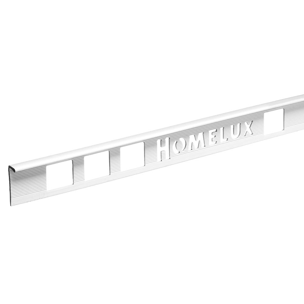 Homelux 12.5mm Straight Edge White PVC Tile Trim 2.5m