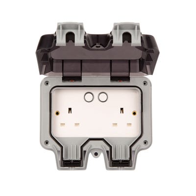 BG Smart 13A 2 Gang IP66 Weatherproof Switched Socket WP22/HC