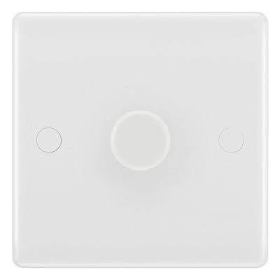 BG 200W 1 Gang 2 Way Push Dimmer Switch White 881