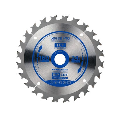 Speed Pro TCT Saw Blade Rip Cut 160mm x 20mm x 1.5mm 24T