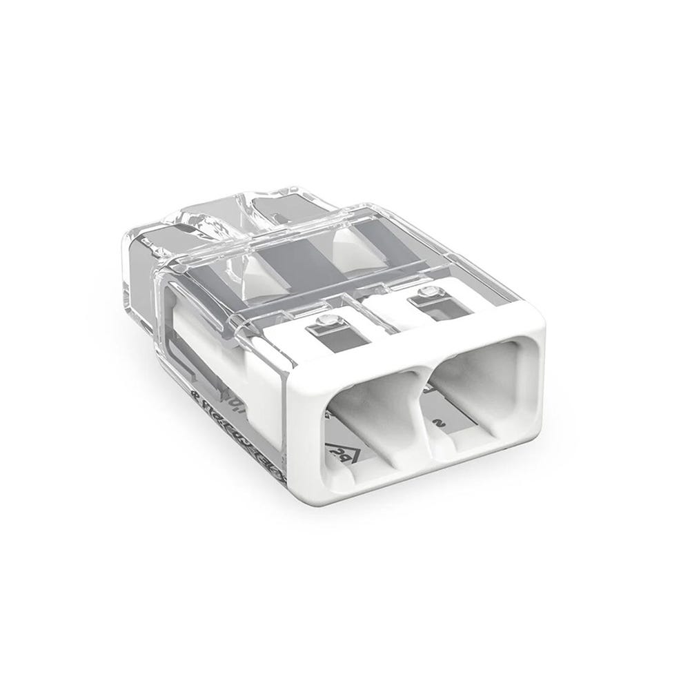 Wago 32A 2 Way Compact Splicing Connector Series White 25pk