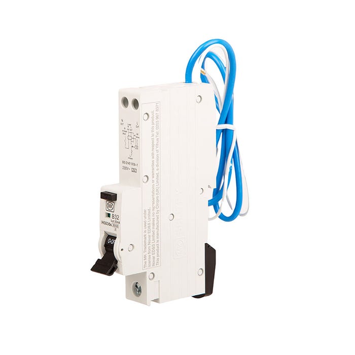 MK RCBO B Curve Single Pole 32A 30mA Type A