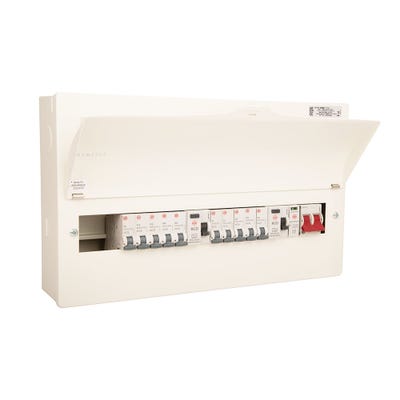 Wylex 14 Way High Integrity 2x80A RCD Consumer Unit + SPD 10 MCBs 4 Blank