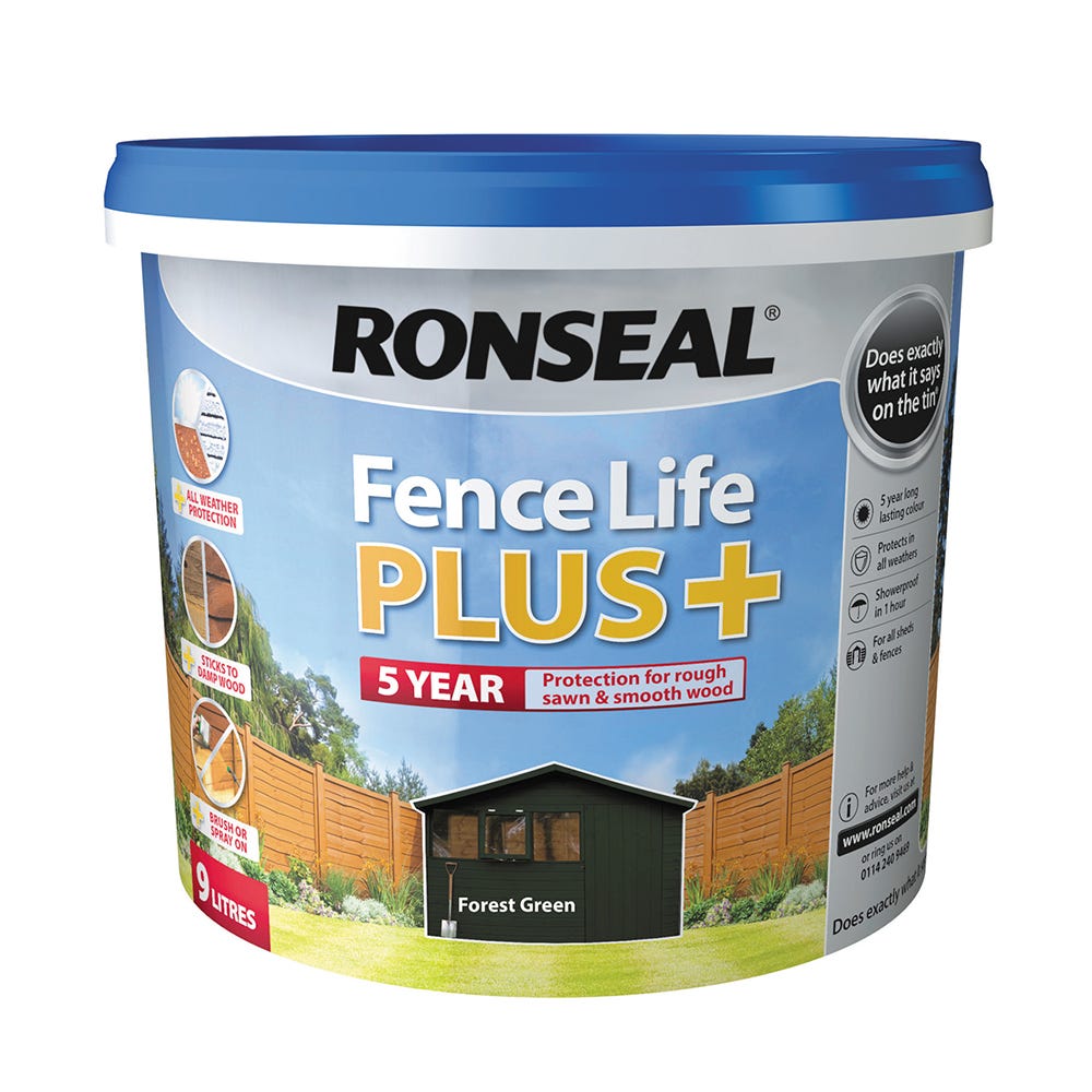 Ronseal Fence Life Plus Forest Green 9L