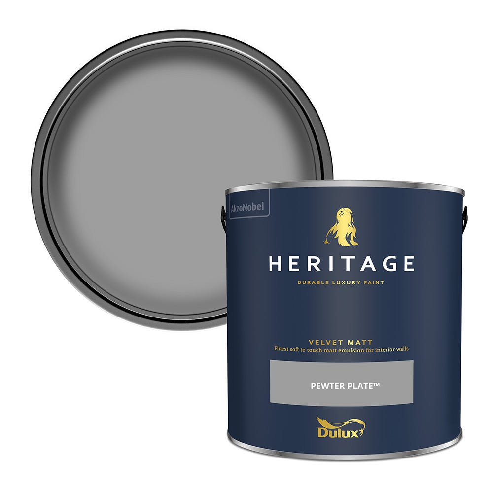 Dulux Heritage Velvet Matt Pewter Plate 5L
