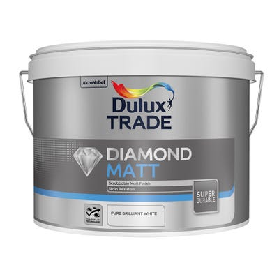 Dulux Trade Diamond Matt Pure Brilliant White 10L
