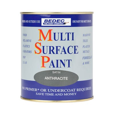 Bedec Multi Surface Paint Satin Anthracite