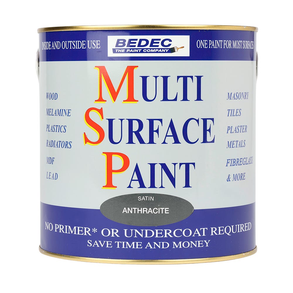 Bedec Multi Surface Paint Satin Anthracite 2.5L