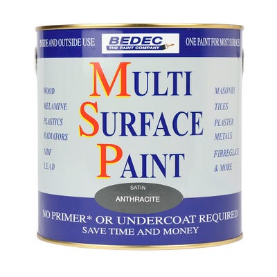 Bedec Multi Surface Paint Satin Anthracite 2.5L