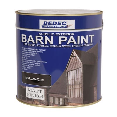 Bedec Barn Paint Matt Black 2.5L