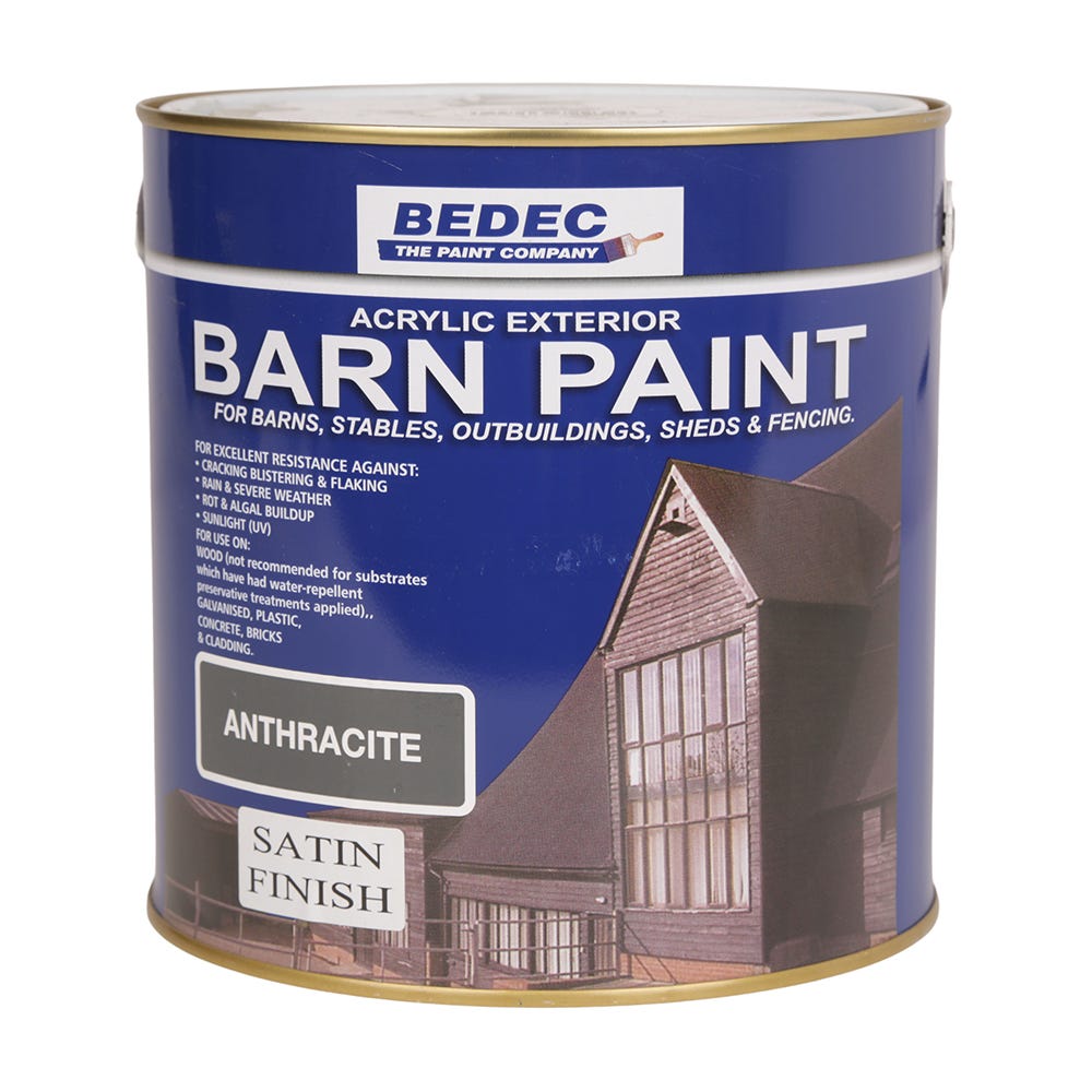 Product image for Bedec Barn Paint Satin Anthracite 2.5L