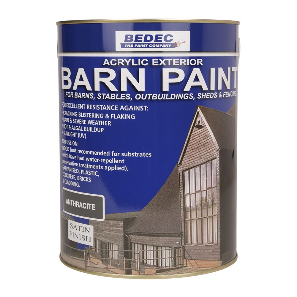 Bedec Barn Paint Satin Anthracite 5L