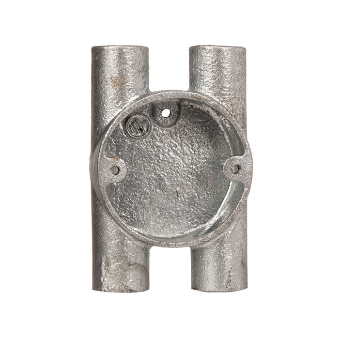 H Conduit Box Galvanised Steel 20mm