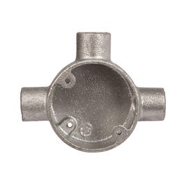 Tee Conduit Box Galvanised Steel 25mm