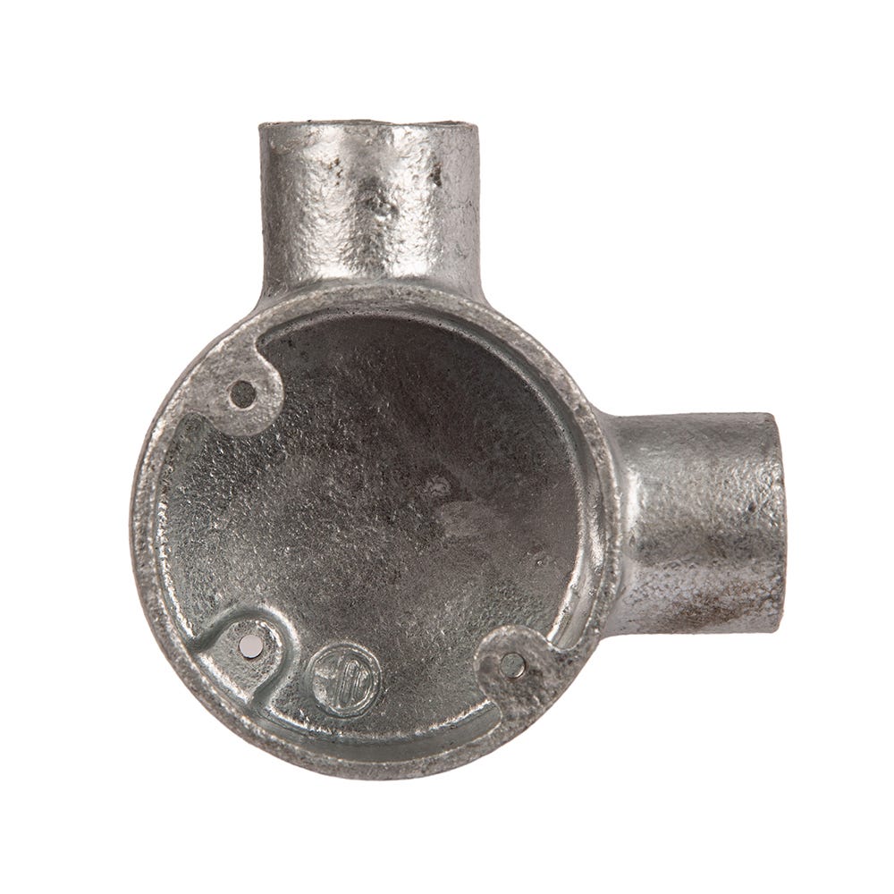 Angle Conduit Box Galvanised Steel 25mm