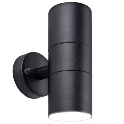 Luceco 35W IP54 GU10 Up & Down Wall Light Black