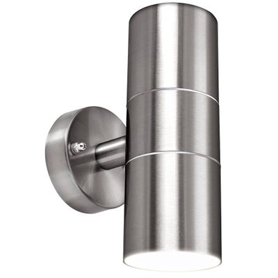 Luceco 35W IP54 GU10 Up & Down Wall Light Stainless Steel
