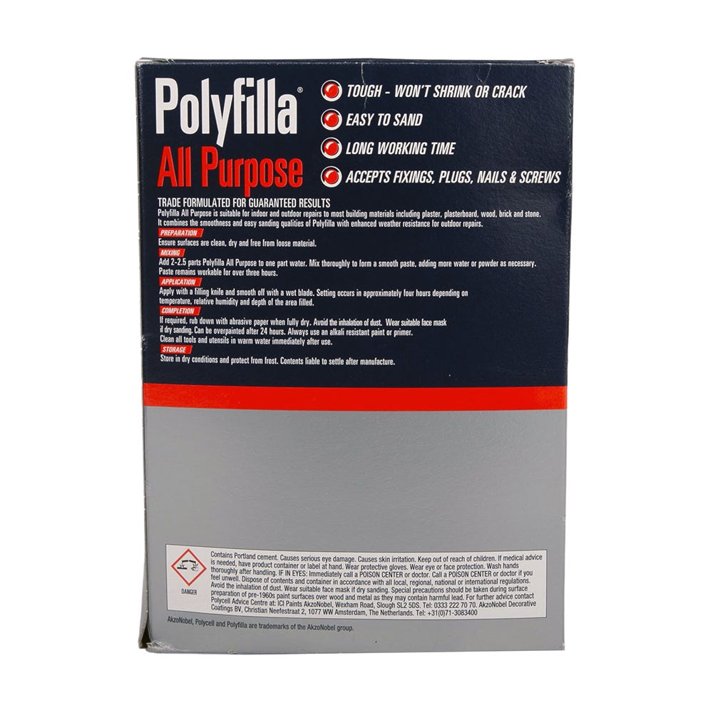 Polycell Trade Polyfilla All Purpose Filler 2Kg