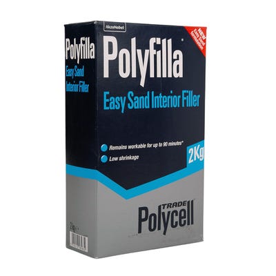 Polycell Trade Polyfilla Easy Sand Interior Filler 2Kg