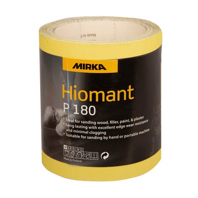Mirka Yellow Hiomant Sandpaper P180 115mm x 10m Roll