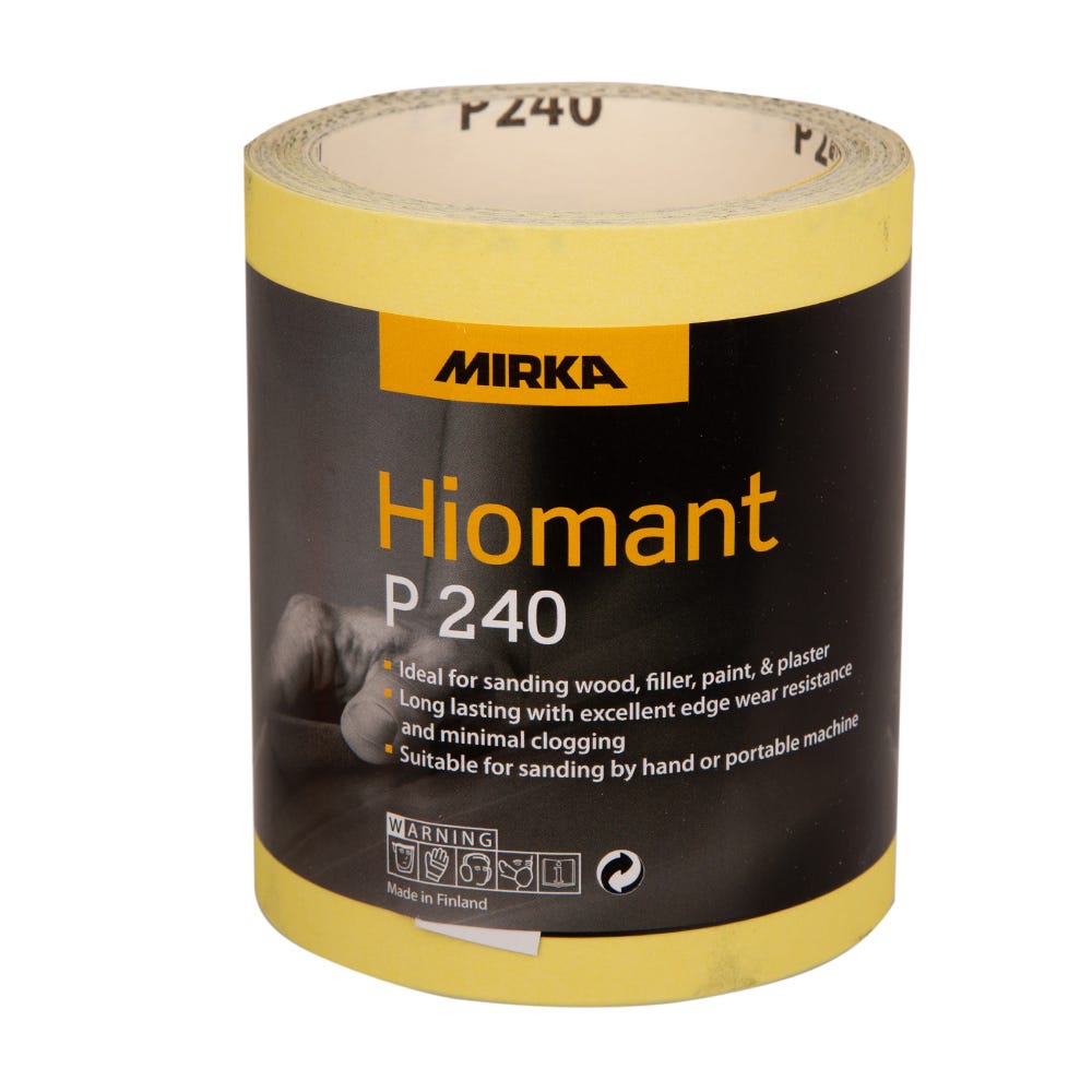 Mirka Yellow Hiomant Sandpaper P240 115mm x 10m Roll